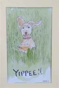 Keith.  Puppy in springtime. Pen and watercolour. 1.21.jpg